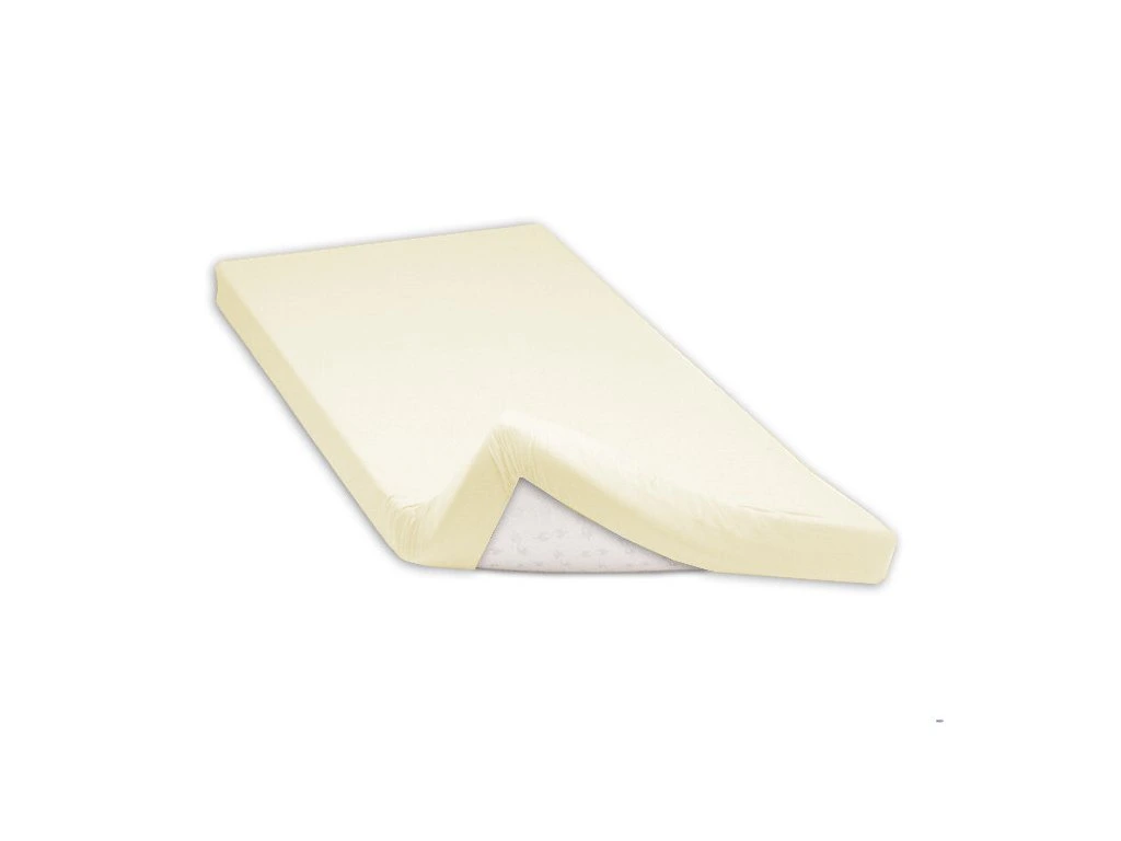 Bavlněné napínací prostěradlo SMETANOVÉ 220x200 cm