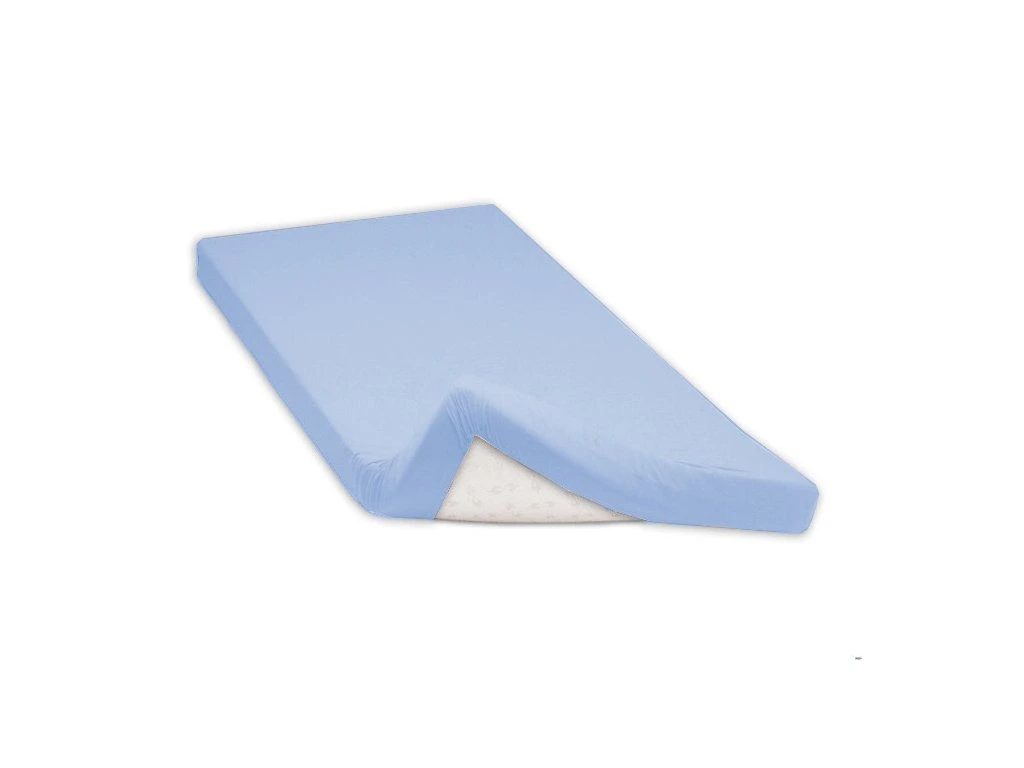 Bavlněné napínací prostěradlo SVĚTLE MODRÉ