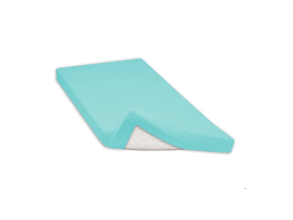 Bavlněné napínací prostěradlo TYRKYSOVÉ 200x200 cm