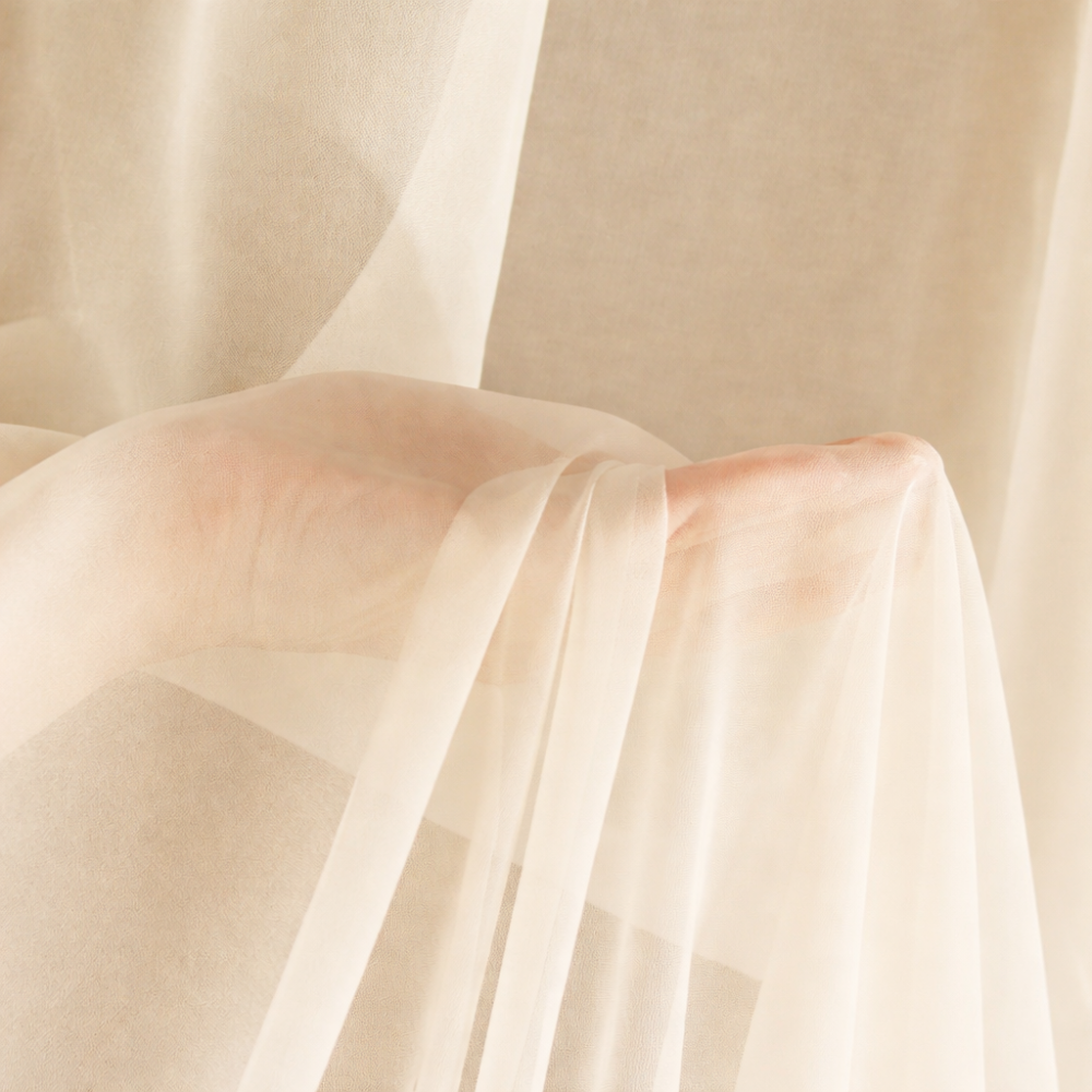 Záclona Ecru voál LUX s olůvkem - výška 365 cm