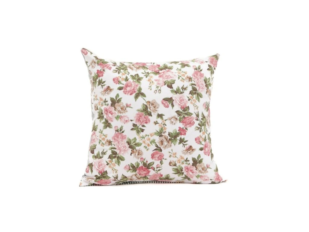 Bavlněný povlak RUSTIKÁL / olivový proužek 50x50 cm