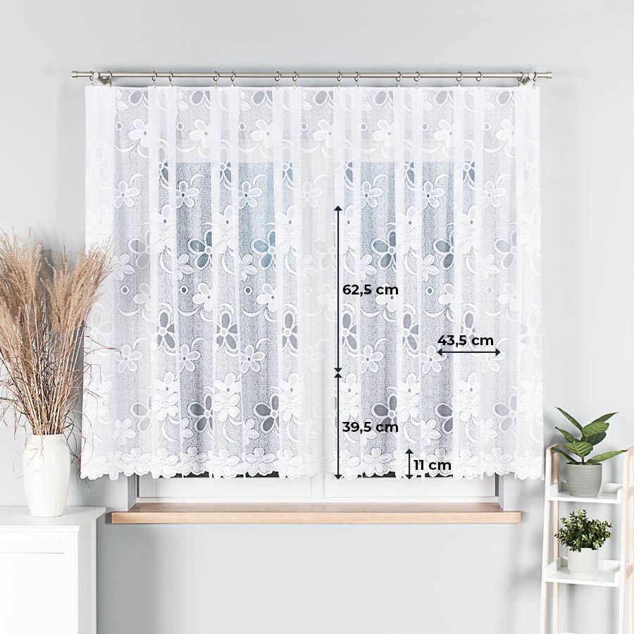 Žakárová záclona metráž Felda - výška 147cm