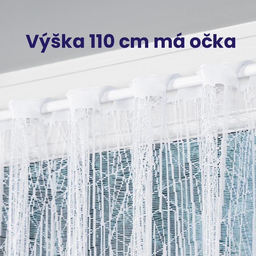 Žakárová vitrážová záclona metráž Treda - výška 110cm