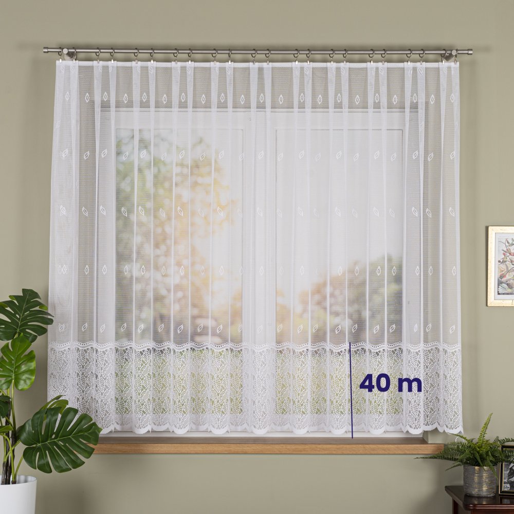 Žakárová záclona metráž Doda - výška 155cm