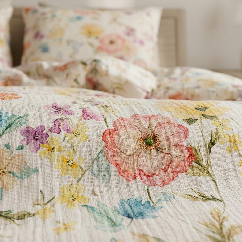 Mušelínové povlečení JARNÍ NÁLADA 140x200 + 70x90 cm