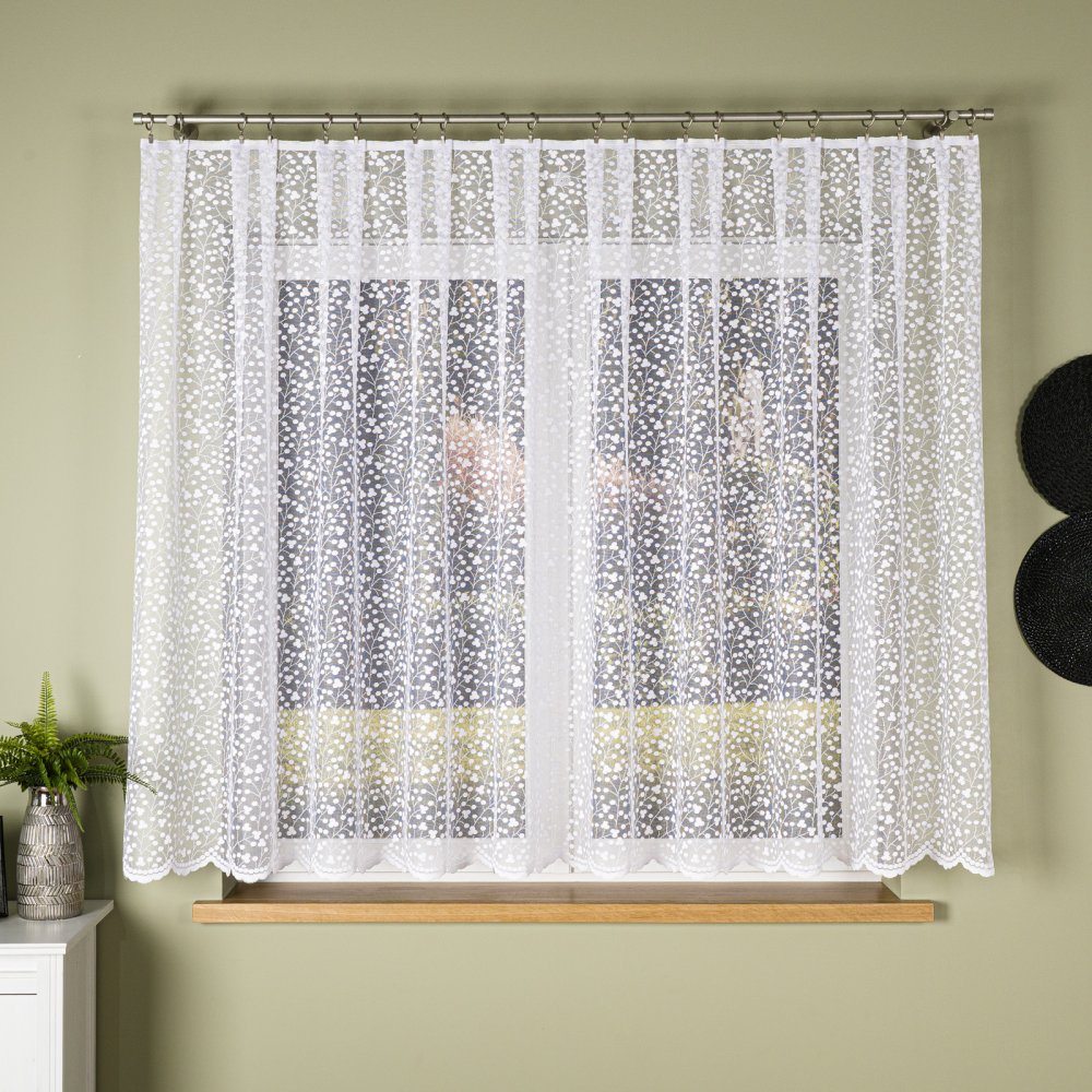 Žakárová záclona metráž ALUŠKA - výška 153cm