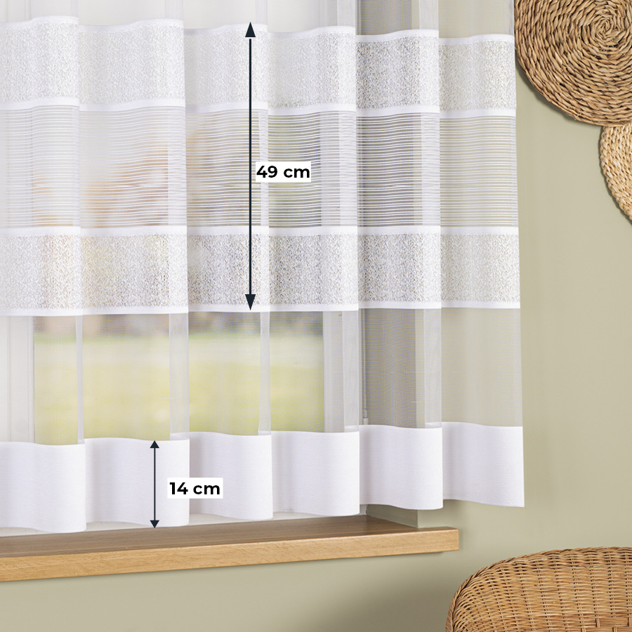 Žakárová záclona metráž HELGA - výška 157cm