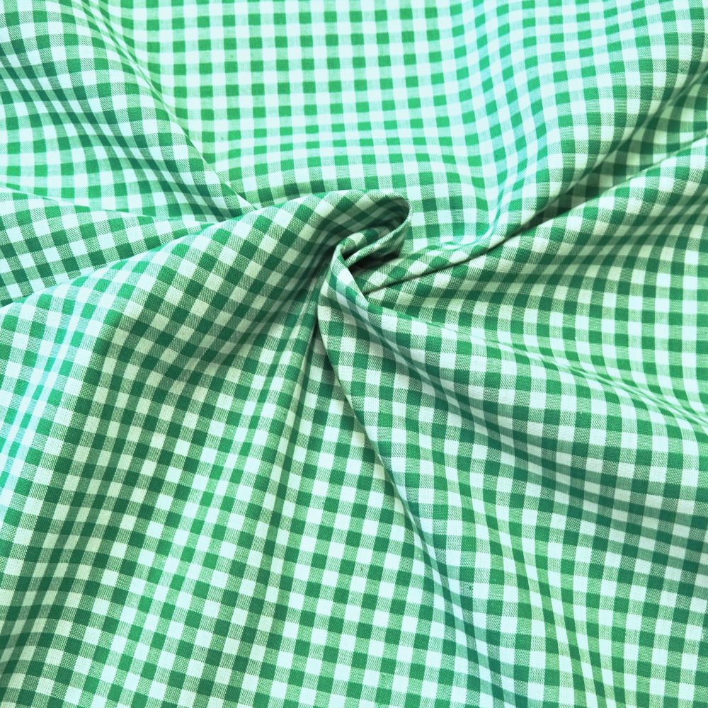 Kanafasové povlečení 140x200 + 70x90 cm – tmavě zelené, kostka 0,5 cm