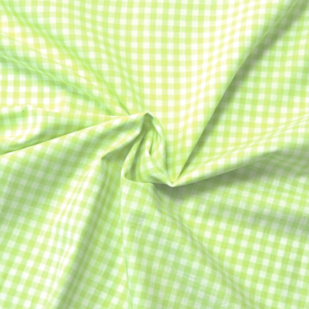 Kanafasové povlečení 140x200 + 70x90 cm – jarně zelené, kostka 0,5 cm