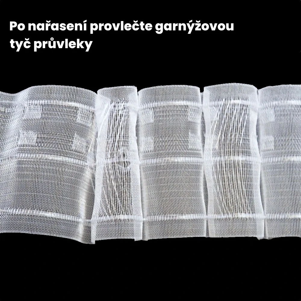 Transparentní řasící stuha na tyč TZ22