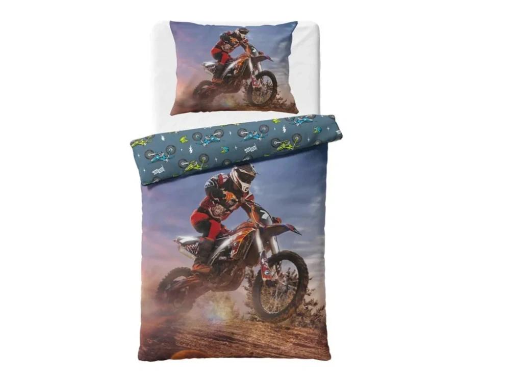 Povlečení fototisk Motokros Závod v poušti 140x200 + 70x90