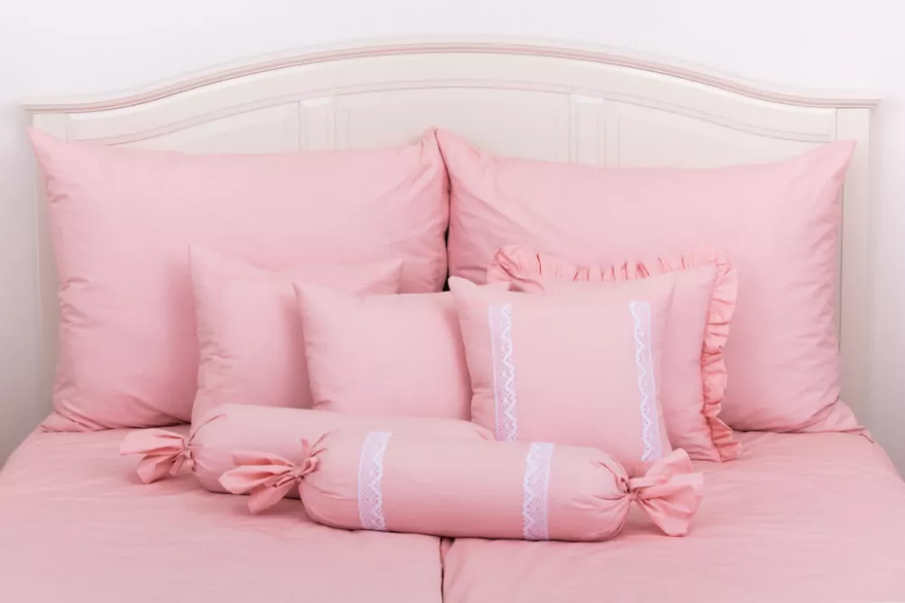 Bavlněný povlak UNI pink - 1x 70/90 