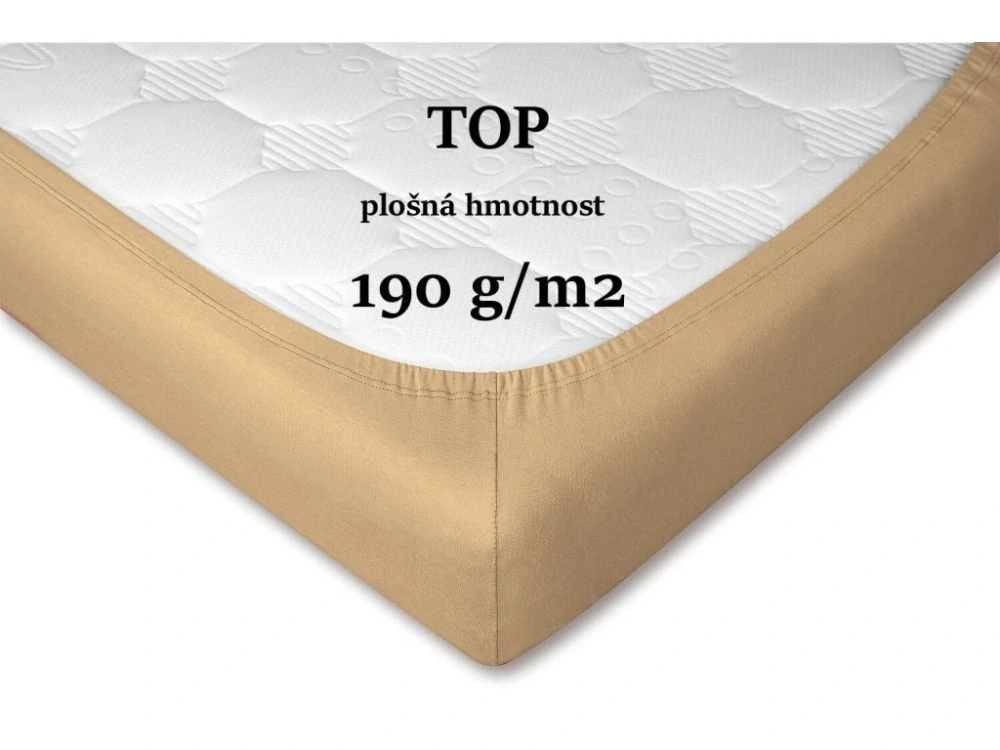 Prostěradla jersey - opál - 160/220/20