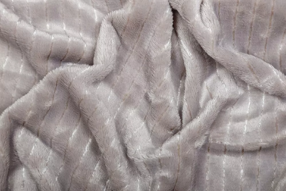 Povlak na polštářek mikroflanel - LESKLÝ PROUŽEK šedý - 40/40