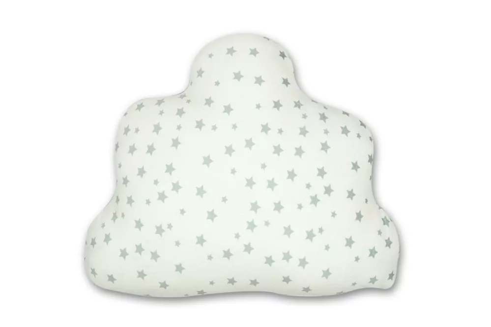Polštářek mikrospandex OBLÁČEK ŠEDÉ HVĚZDIČKY