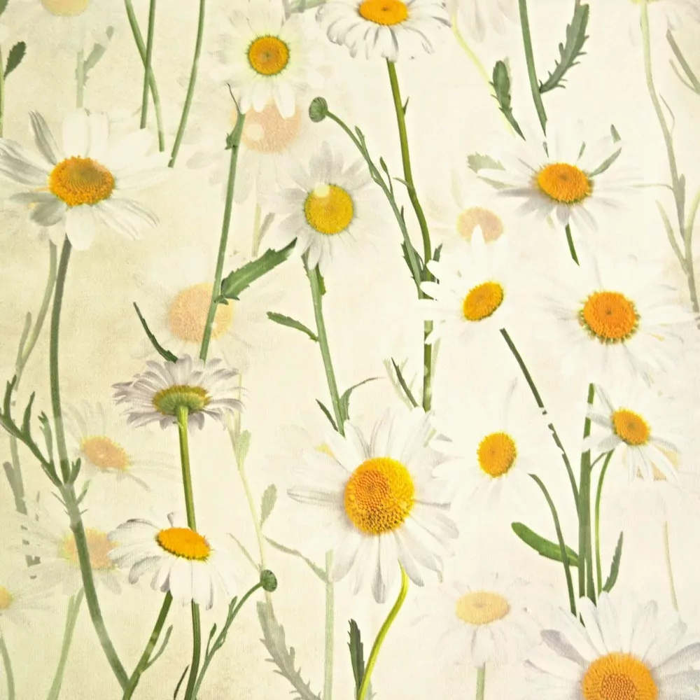 Dekorační látka SOFT 420354-102 - Kopretiny smetanové