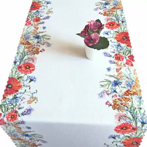 Ubrusová šála teflon v metráži - Vlčí máky