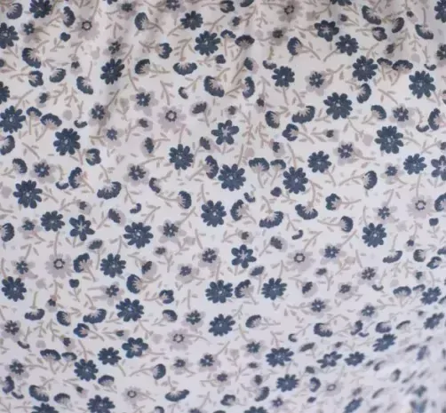 Bavlněné povlečení KYTIČKA modrá pozitiv/negativ - 140/200 + 70/90