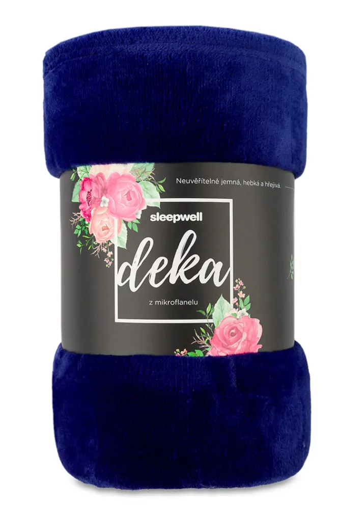 Deka mikroflanel SLEEP WELL 150x200 - švestková