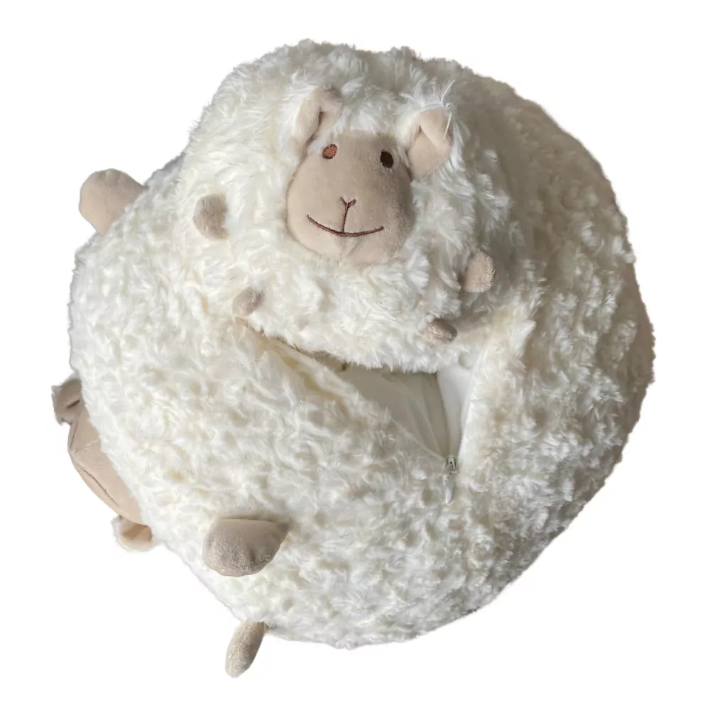 Plyšák - polštářek OVEČKA s jehňátkem v bříšku - 1x 35cm + 1x 15cm