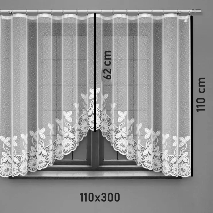 Kusová záclona Julina - 110 x 300 cm