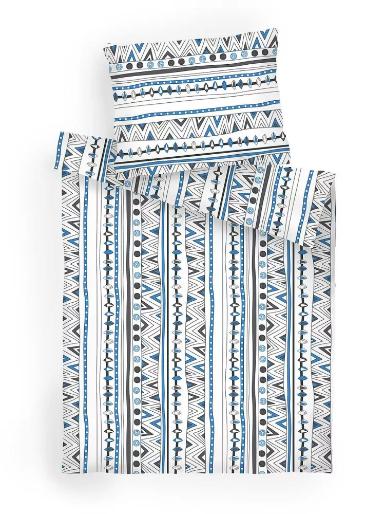 Povlečení bavlna Indián denim - 140/200 + 70/90