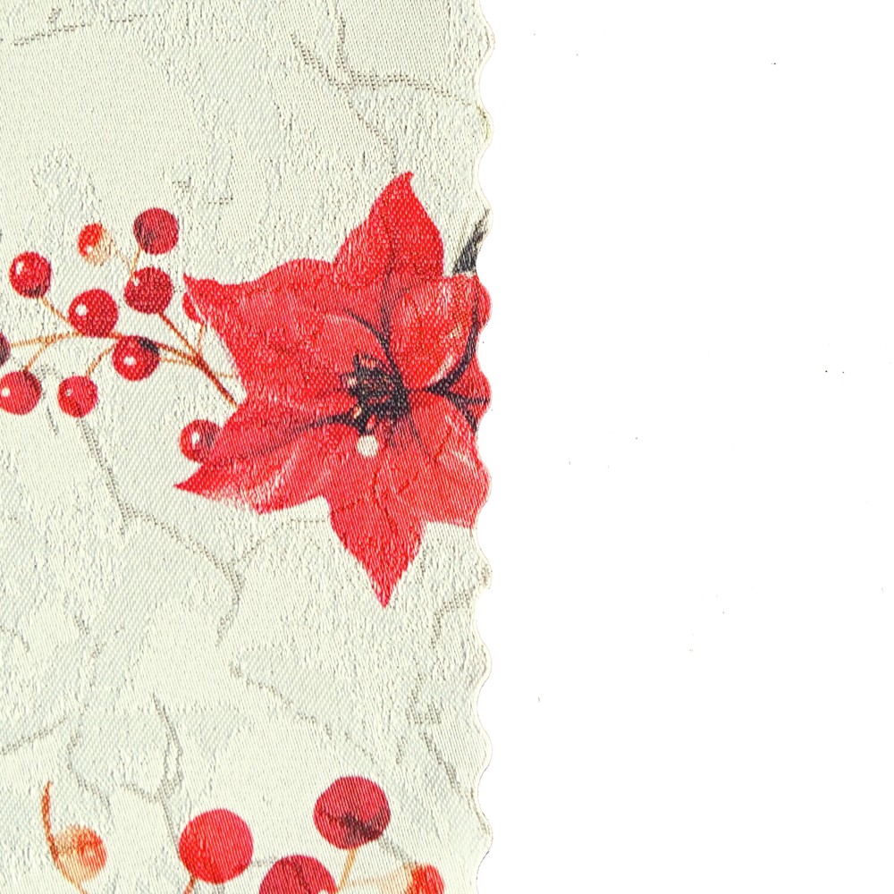 Vánoční běhoun v metráži - Štědrovečerní květy