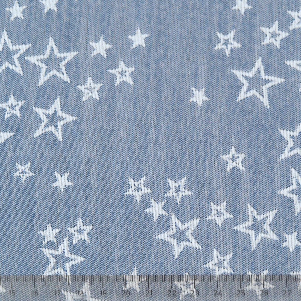 Vánoční běhoun v metráži Hvězdné přání - modrá/stříbrná