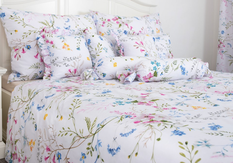 Krepové povlečení LOUKA - 140/220 + 70/90