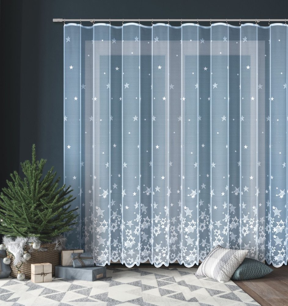 Vánoční záclona Hvězdy