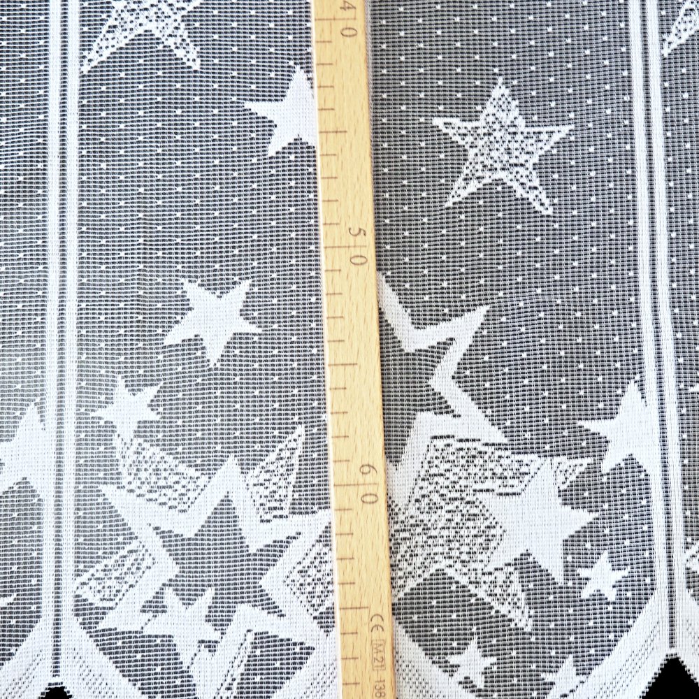 Metrážová záclona Vánoční hvězdy