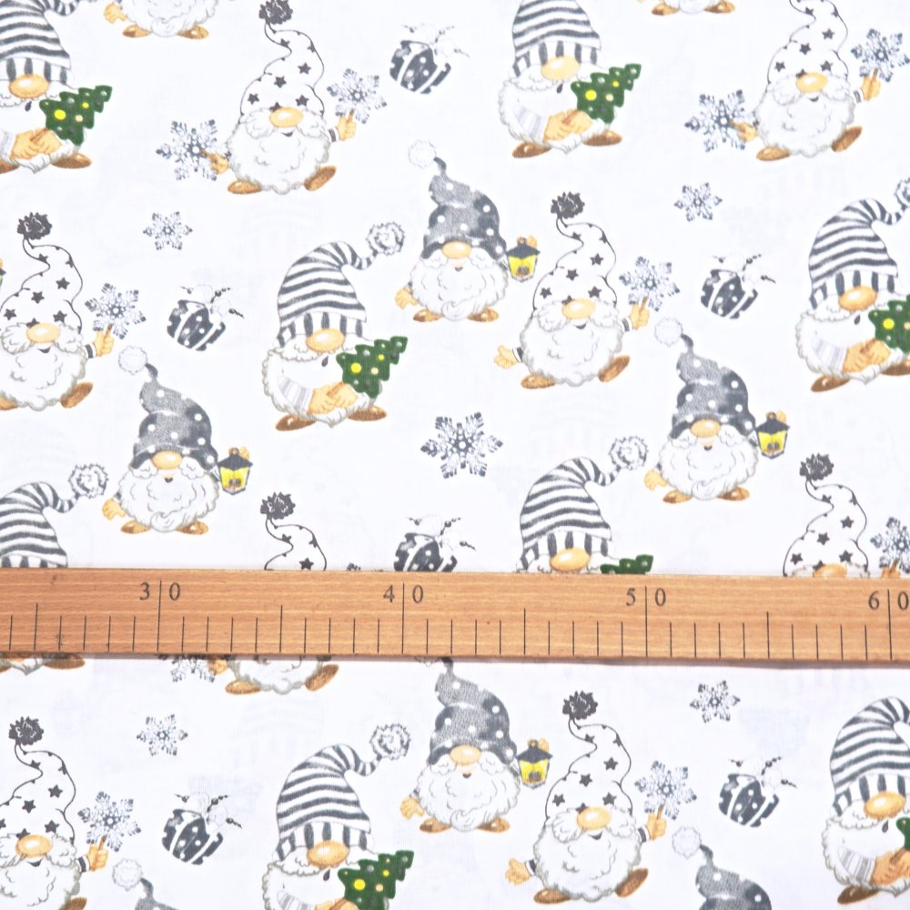 Látka bavlna hladká - Vánoční skřítci