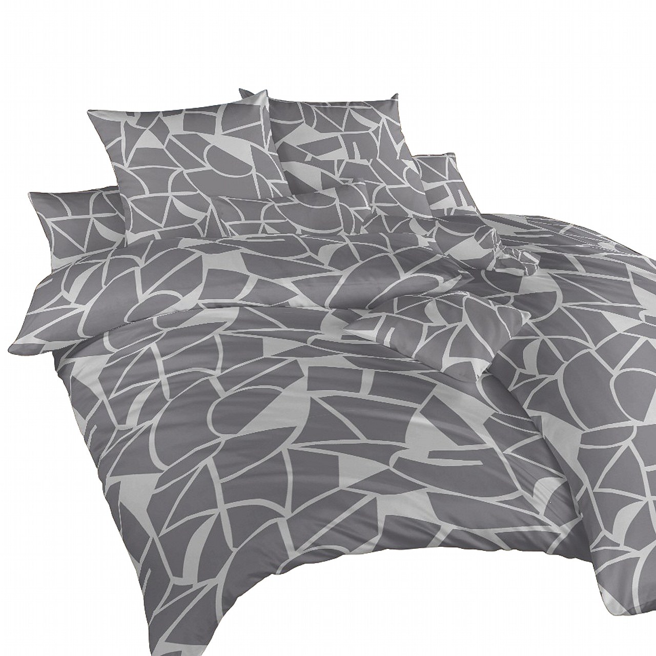 Povlečení bavlna Julius tmavě šedý - 140/200 + 70/90