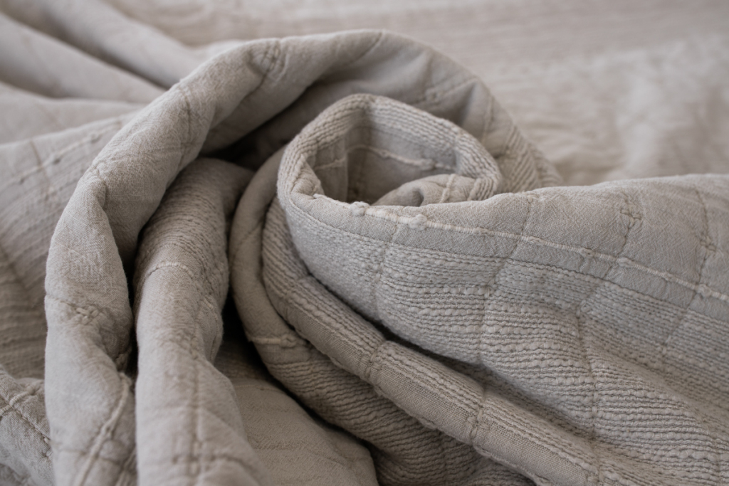 Bavlněný přehoz STONEwashed natural - 140/200 cm