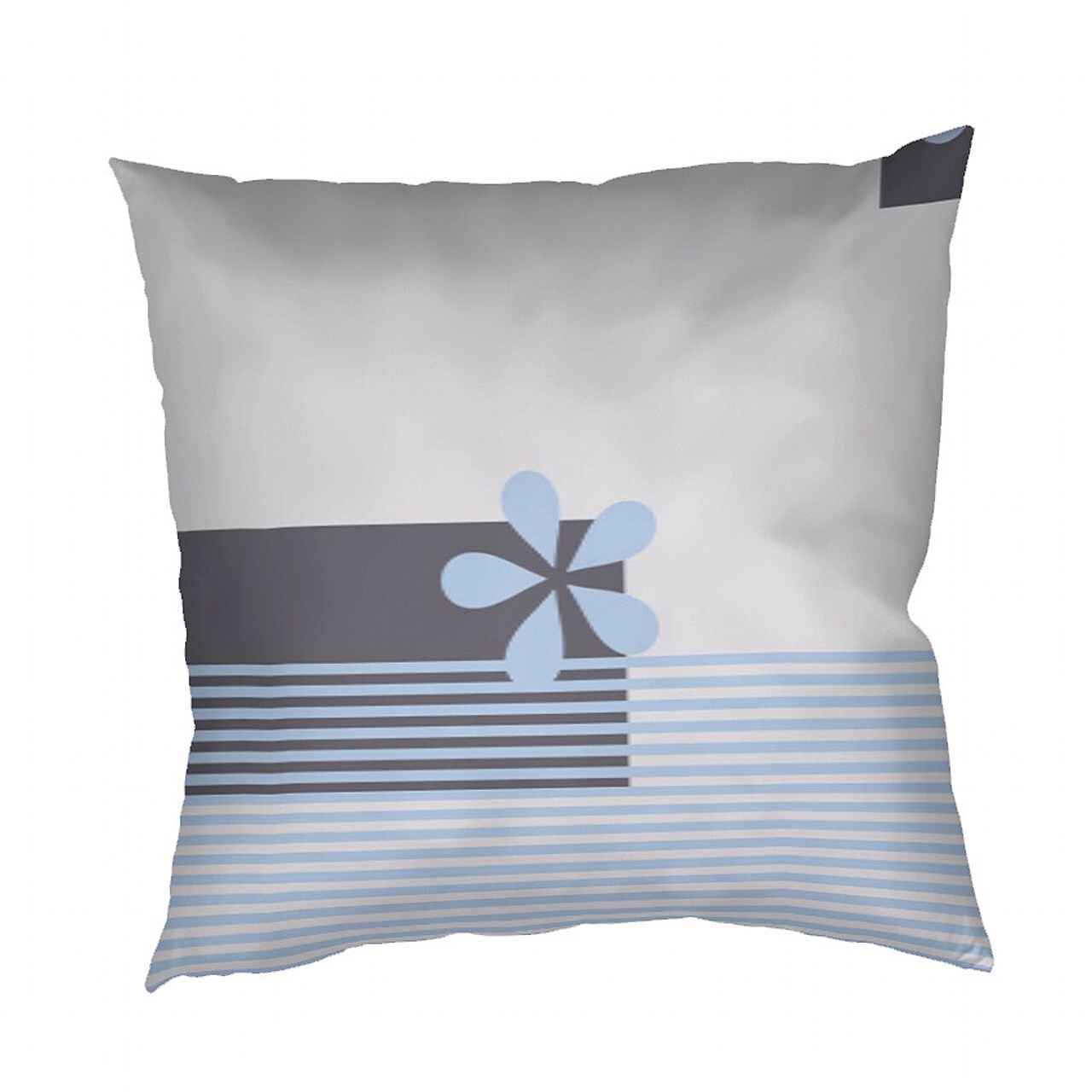 Saténový povlak Flér šedomodrá - 70/90