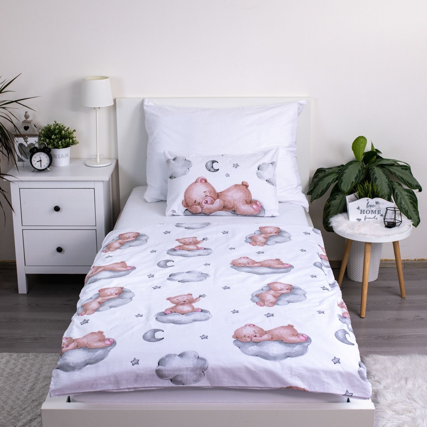 Povlečení do postýlky Medvídek Ribbon baby 100x135, 40x60 cm