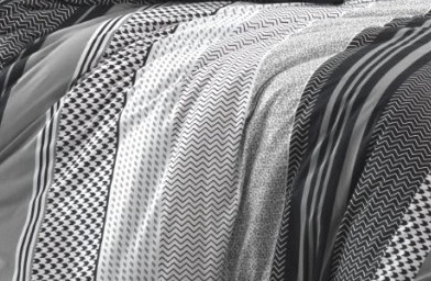 Povlečení bavlna SORENTO black - 200x200 + 2ks 70x90