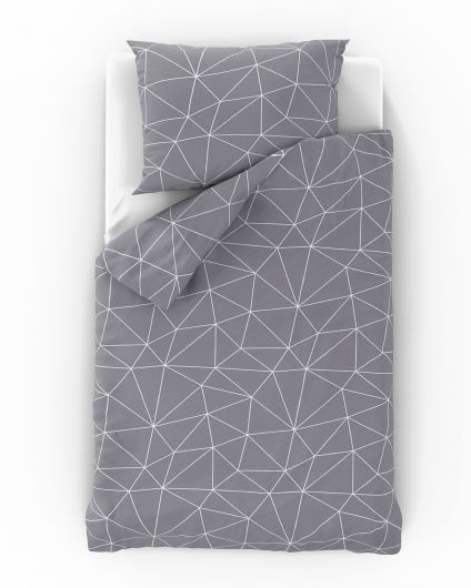 Bavlněné povlečení NORDIC COLLECTION GRID šedé - 150/200 + 50/60