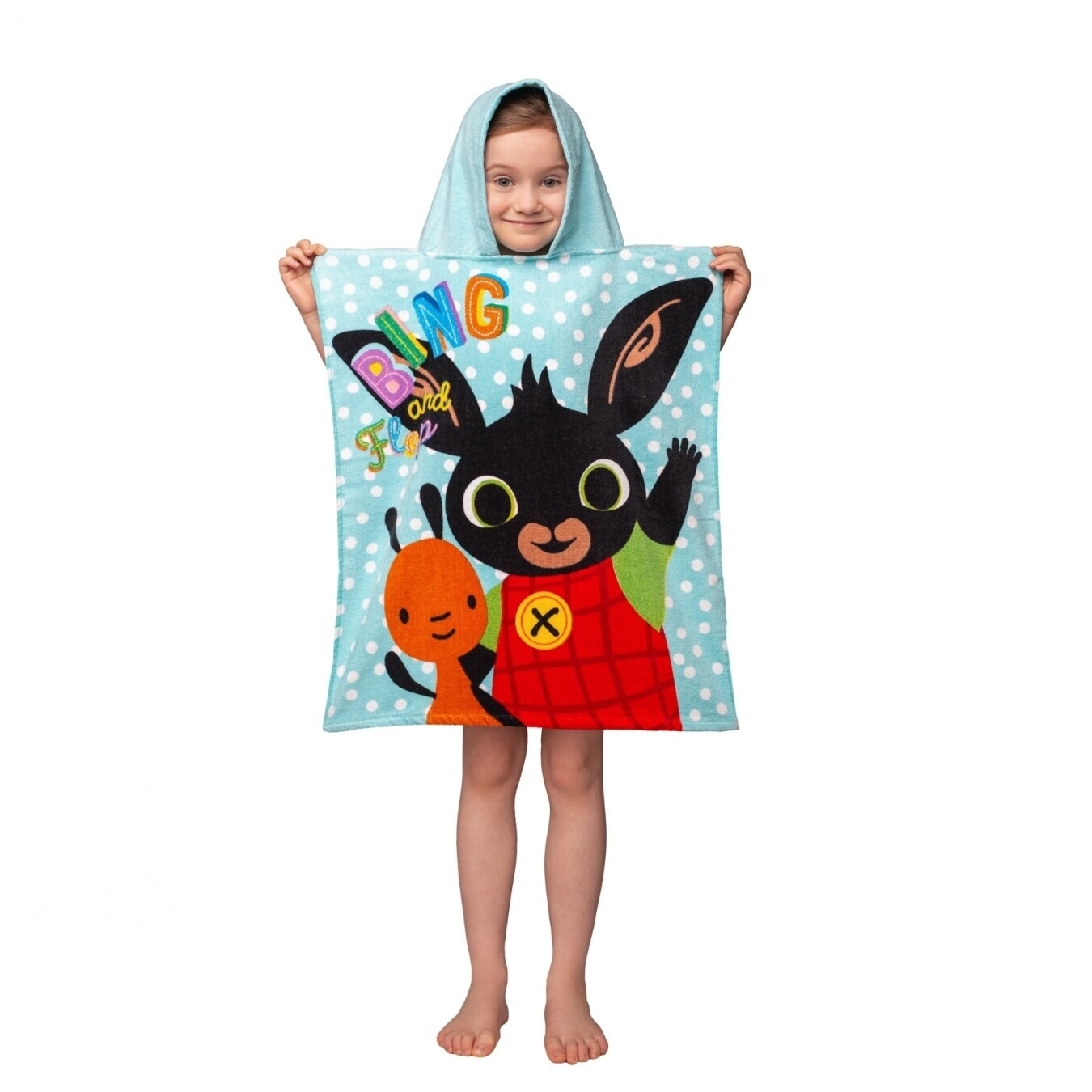 Plážová osuška s kapucí pončo Králíček Bing I. - 50 x 115cm