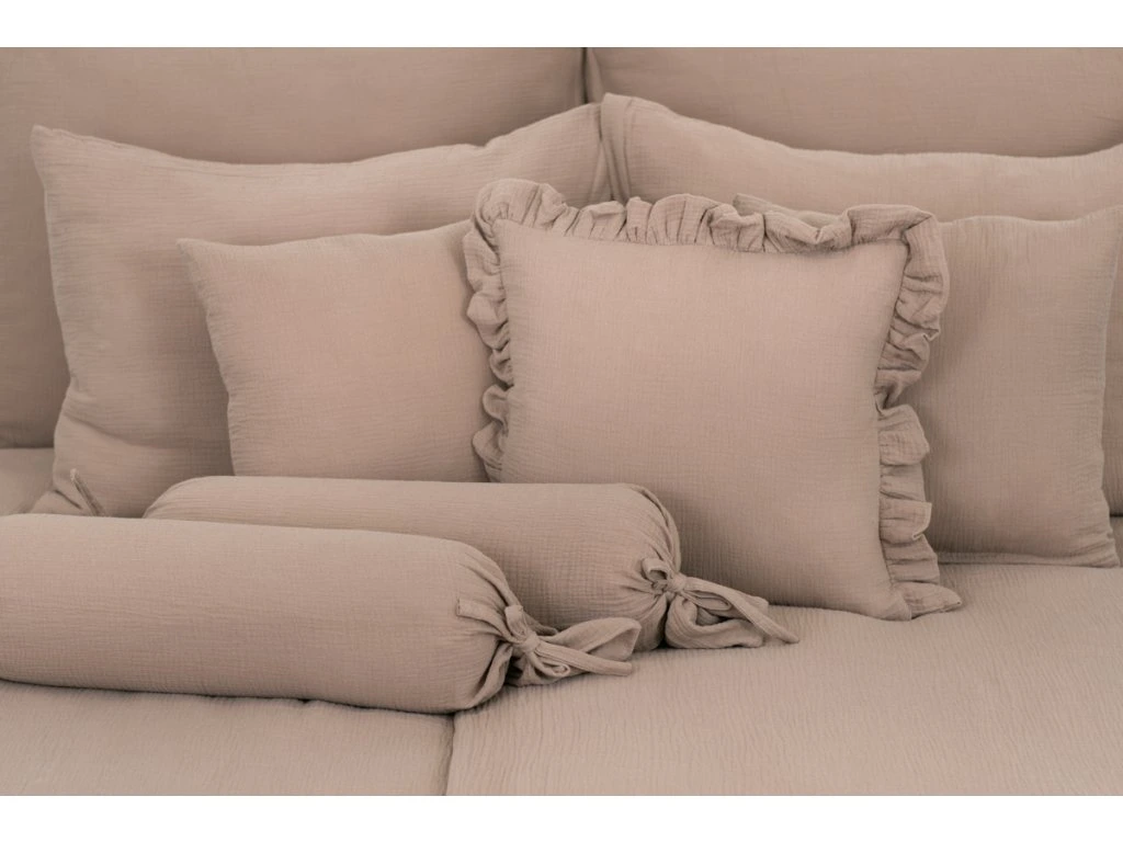 Mušelínový povlak kanýr NUGÁT - 40x40 cm