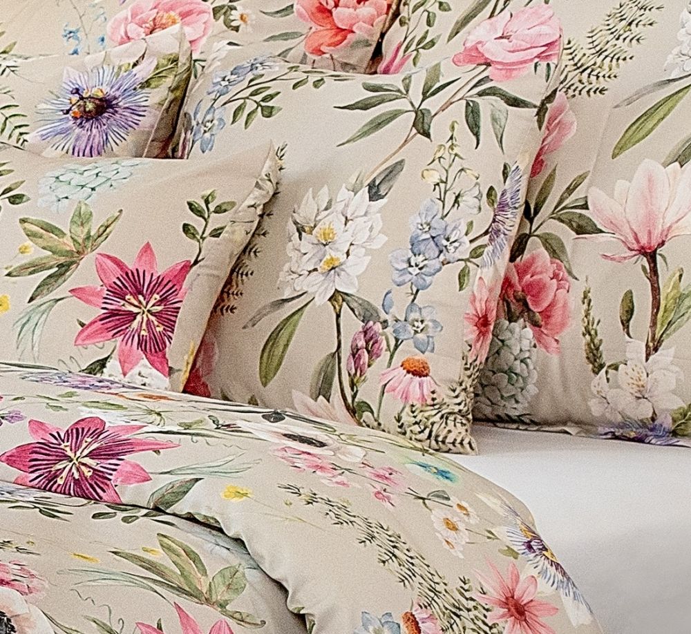 Saténové povlečení BOTANICA ELEGANCE - 140x200, 70x90 cm