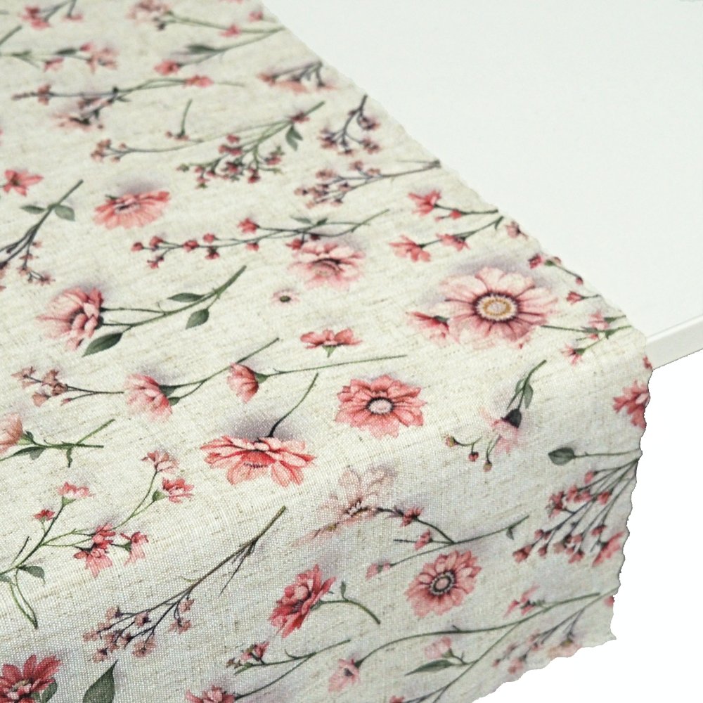 Ubrus LINO Květiny růžové 70x70 cm