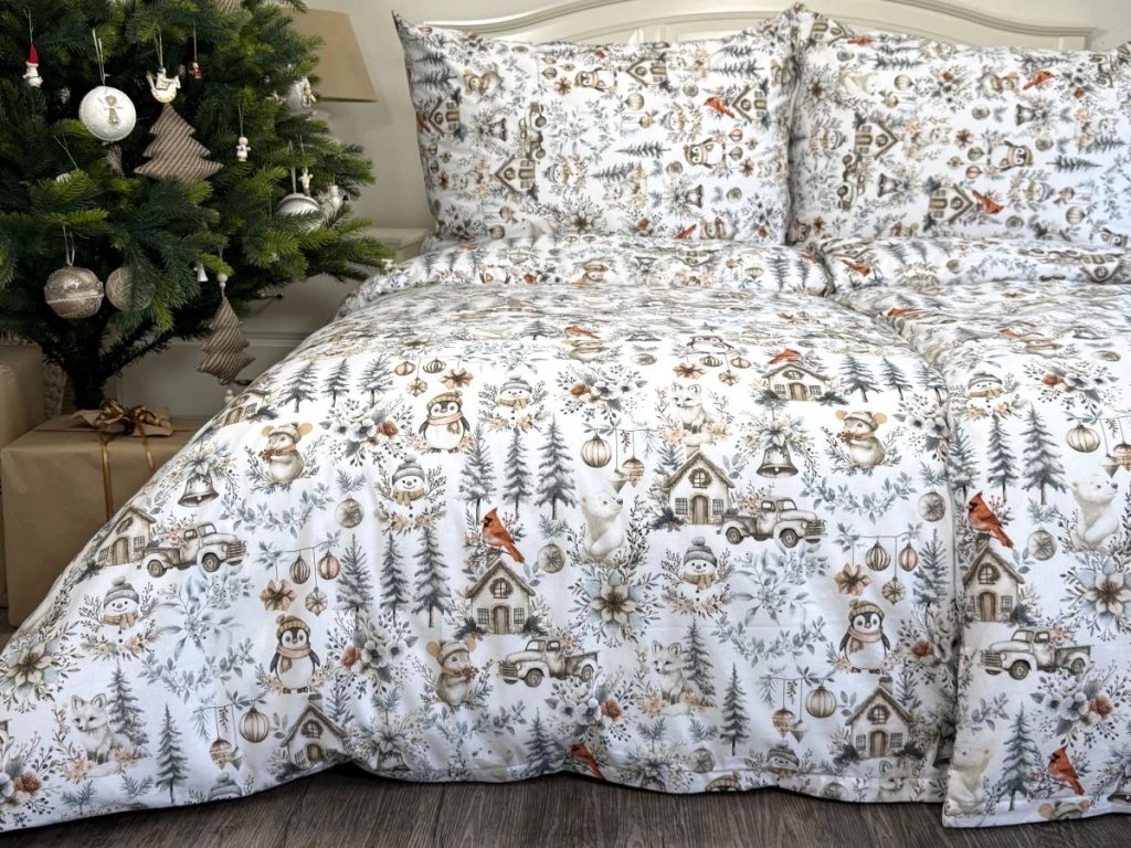 Vánoční bavlněné povlečení BOHO 220x200 + 2ks 70x90 cm