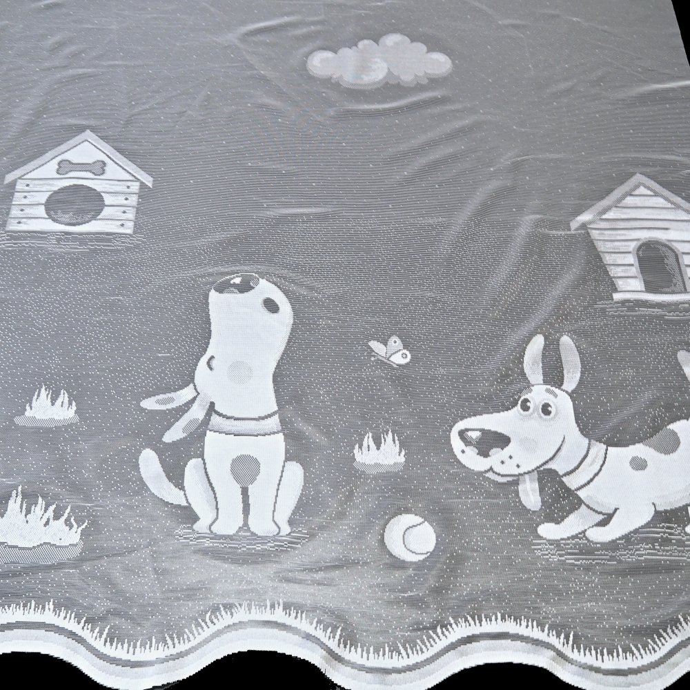 Žakárová kusová záclona Hafík