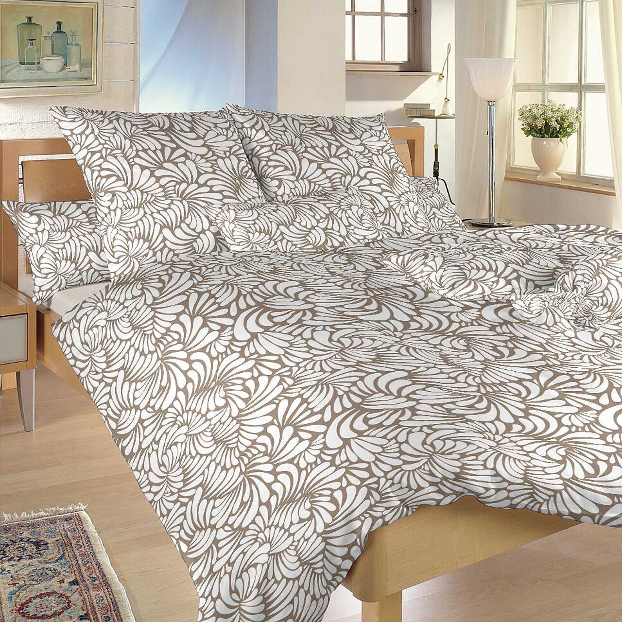 Povlečení bavlna ILUZE opál 200x200 + 2ks 70x90 cm