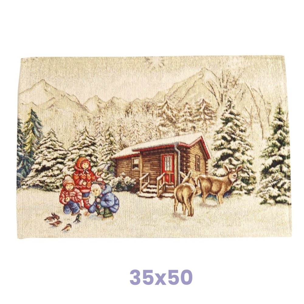 Vánoční gobelínové ubrusy - Zlatá zima