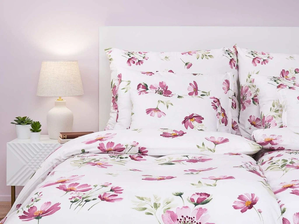 Povlečení bavlna SASANKA pudrová 140x200, 70x90 cm