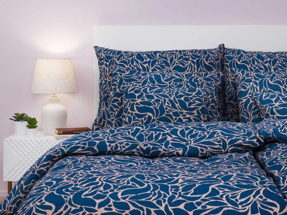 Povlečení krep SORAT tmavě modrý 140x200, 70x90 cm