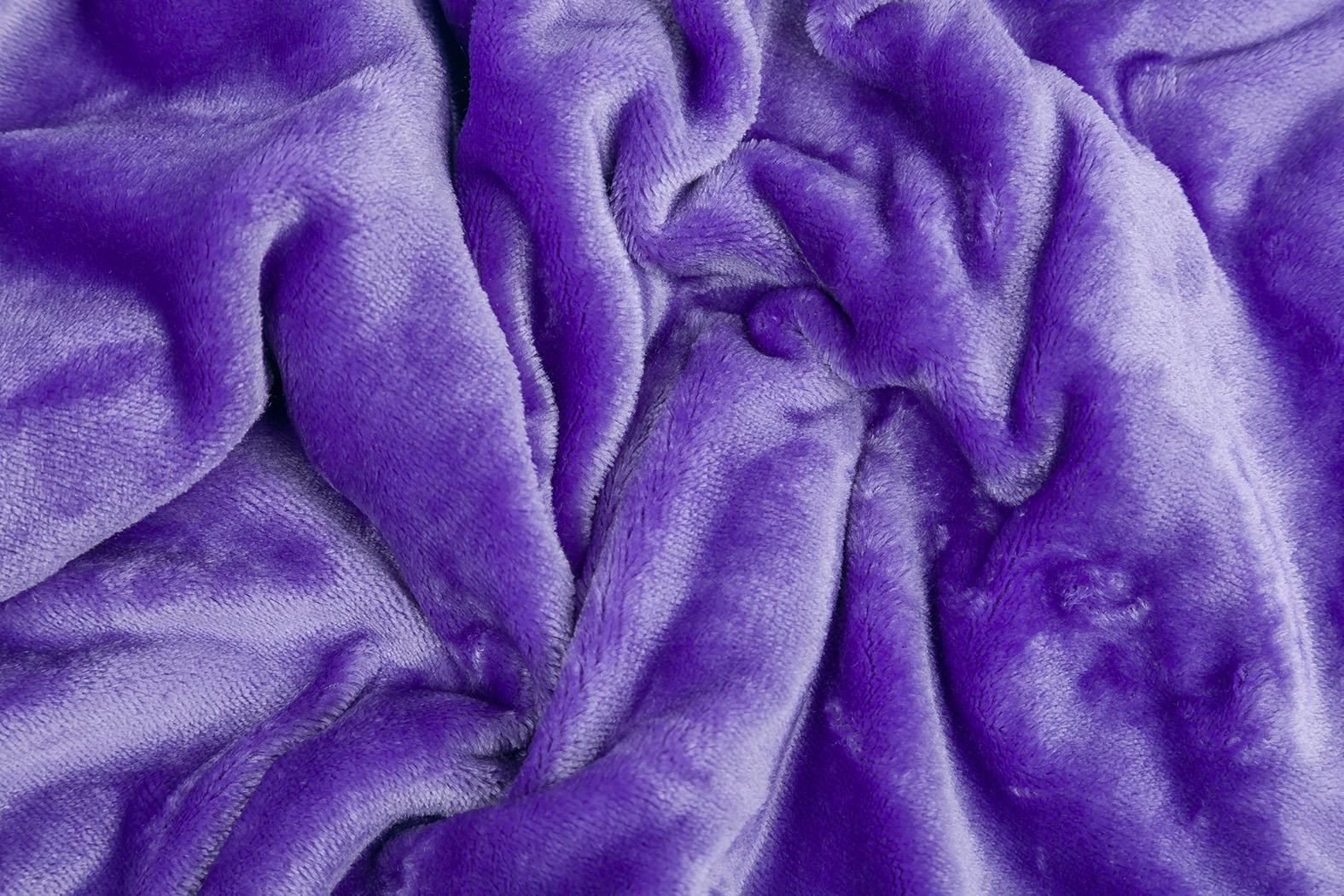 Deka mikroflanel hladká UNI FIALOVÁ / OVEČKA -  150/200 cm 