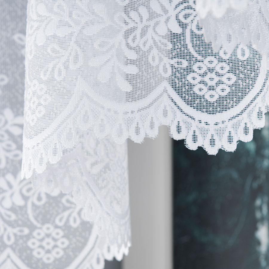 Oblouková žakárová kusová záclona KAROLÍNA 120x250 cm